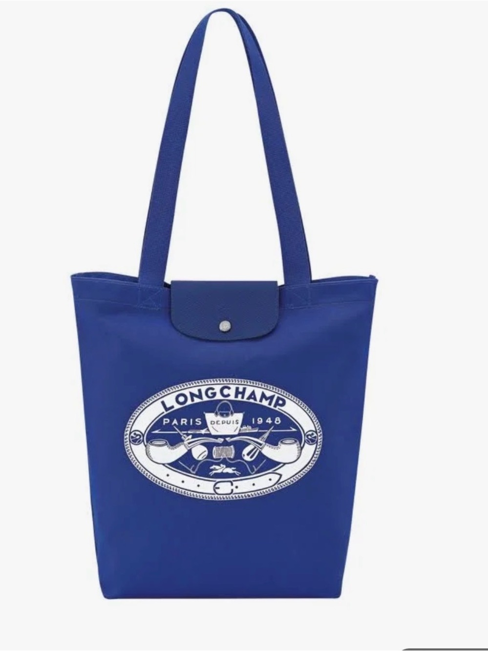 Longchamp Royal Blue Logo Tote